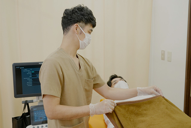 スタッフは男性看護師のみ